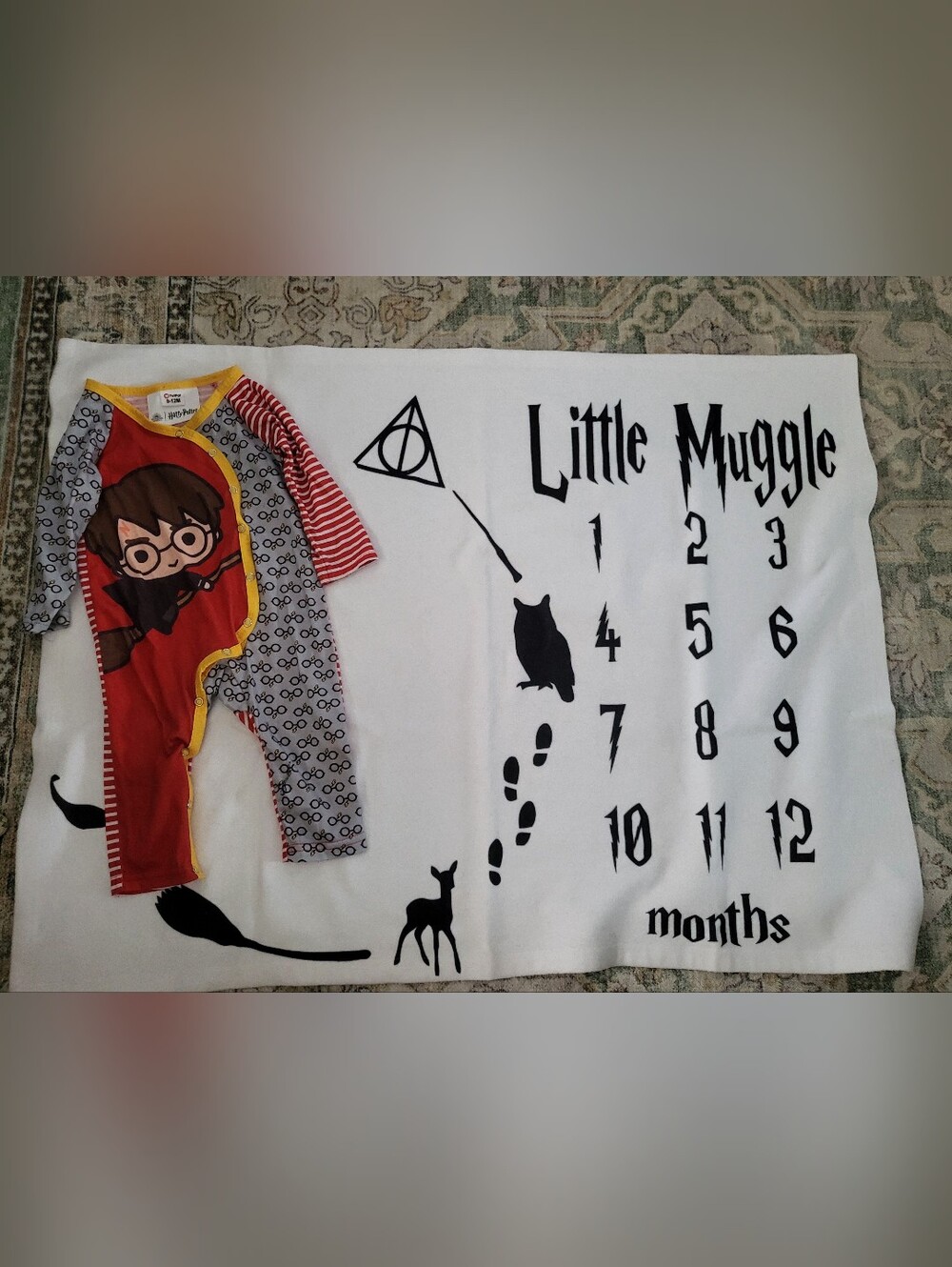 Harry Potter Baby Outfit And Milestone Blanket
